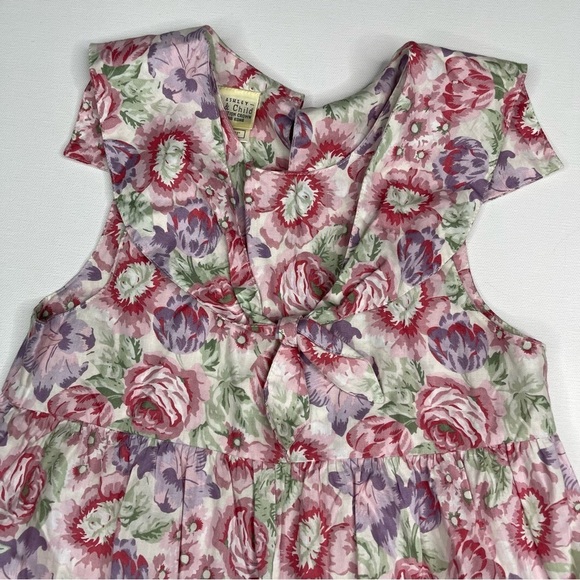Laura Ashley Mother Child Vintage Romper Jumper Floral Cottagecore Cotton Boho - Picture 3 of 12